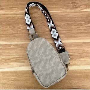 Gray Guitar Strap Sling Bag Purse